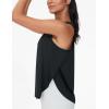 imageTHE GYM PEOPLE Womens Racerback Workout Tank Tops Split Side Loose Fit Sleeveless Yoga Running Shirts with Curved HemBlack
