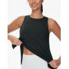 imageTHE GYM PEOPLE Womens Racerback Workout Tank Tops Split Side Loose Fit Sleeveless Yoga Running Shirts with Curved HemBlack