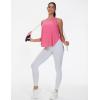 imageTHE GYM PEOPLE Womens Racerback Workout Tank Tops Split Side Loose Fit Sleeveless Yoga Running Shirts with Curved HemBright Pink