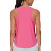 imageTHE GYM PEOPLE Womens Racerback Workout Tank Tops Split Side Loose Fit Sleeveless Yoga Running Shirts with Curved HemBright Pink