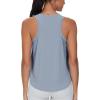 imageTHE GYM PEOPLE Womens Racerback Workout Tank Tops Split Side Loose Fit Sleeveless Yoga Running Shirts with Curved HemGrey Blue