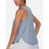 imageTHE GYM PEOPLE Womens Racerback Workout Tank Tops Split Side Loose Fit Sleeveless Yoga Running Shirts with Curved HemGrey Blue
