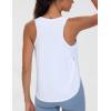 imageTHE GYM PEOPLE Womens Racerback Workout Tank Tops Split Side Loose Fit Sleeveless Yoga Running Shirts with Curved HemWhite