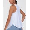 imageTHE GYM PEOPLE Womens Racerback Workout Tank Tops Split Side Loose Fit Sleeveless Yoga Running Shirts with Curved HemWhite