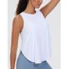 imageTHE GYM PEOPLE Womens Racerback Workout Tank Tops Split Side Loose Fit Sleeveless Yoga Running Shirts with Curved HemWhite