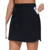 imageTHE GYM PEOPLE Womens Sweat Skirts Drawstring Cotton Casual Work Lounge Jersey Skirt with Square PocketsBlack