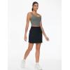 imageTHE GYM PEOPLE Womens Sweat Skirts Drawstring Cotton Casual Work Lounge Jersey Skirt with Square PocketsBlack