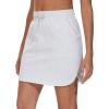 imageTHE GYM PEOPLE Womens Sweat Skirts Drawstring Cotton Casual Work Lounge Jersey Skirt with Square PocketsHeather White