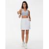 imageTHE GYM PEOPLE Womens Sweat Skirts Drawstring Cotton Casual Work Lounge Jersey Skirt with Square PocketsHeather White