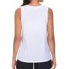 imageTHE GYM PEOPLE Womens V Neck Tank Tops Stretchy Loose Fit Sleeveless Workout Shirts Quick Dry Yoga Tops with Side SplitWhite