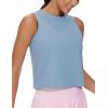 imageTHE GYM PEOPLE Womens Workout Tank Tops 3 Pack Quick Dry Athletic Running Sleeveless ShirtsBlackWhiteInk Blue