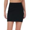 imageTHE GYM PEOPLE Womens High Waisted Sweat Skirts Lounge Workout Mini Pencil Short SkirtBlack