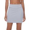 imageTHE GYM PEOPLE Womens High Waisted Sweat Skirts Lounge Workout Mini Pencil Short SkirtGrey