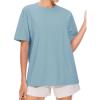 imageTHE GYM PEOPLE Womens Oversized T Shirts Summer Casual Short Sleeve Tops Crewneck Loose Workout Basic TeesInk Blue