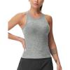imageTHE GYM PEOPLE Womens Racerback Workout Tank Tops Slim Fit Soft Sleeveless Yoga ShirtsLight Grey Heather