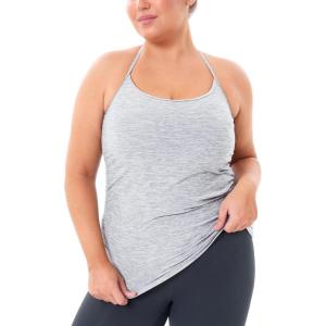 imageTHE GYM PEOPLE Womens Racerback Workout Tank Tops Sleeveless Yoga Athletic Shirts with Built in BraLight Grey Heather