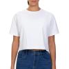imageTHE GYM PEOPLE 2 Pack Womens Workout Crop Tops Boxy Short Sleeve Athletic Running Basic Cropped TShirtsWhiteWhite