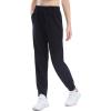 imageTHE GYM PEOPLE Girls Soft Workout Sweatpants Lightweight Casual Athletic Joggers Pants with PocketsBlack