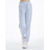 imageTHE GYM PEOPLE Girls Soft Workout Sweatpants Lightweight Casual Athletic Joggers Pants with PocketsLight Blue
