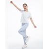 imageTHE GYM PEOPLE Girls Soft Workout Sweatpants Lightweight Casual Athletic Joggers Pants with PocketsLight Blue
