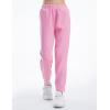 imageTHE GYM PEOPLE Girls Soft Workout Sweatpants Lightweight Casual Athletic Joggers Pants with PocketsPink