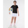 imageTHE GYM PEOPLE Girls Workout Shirts Short Sleeve Loose Fit Crewneck Running Yoga Tee TopsBlack