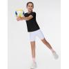imageTHE GYM PEOPLE Girls Workout Shirts Short Sleeve Loose Fit Crewneck Running Yoga Tee TopsBlack