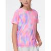 imageTHE GYM PEOPLE Girls Workout Shirts Short Sleeve Loose Fit Crewneck Running Yoga Tee TopsColorful Pink
