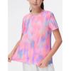 imageTHE GYM PEOPLE Girls Workout Shirts Short Sleeve Loose Fit Crewneck Running Yoga Tee TopsColorful Pink