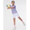imageTHE GYM PEOPLE Girls Workout Shirts Short Sleeve Loose Fit Crewneck Running Yoga Tee TopsLight Purple