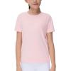 imageTHE GYM PEOPLE Girls Workout Shirts Short Sleeve Loose Fit Crewneck Running Yoga Tee TopsPink