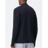 imageTHE GYM PEOPLE Mens HalfZip Long Sleeve Golf Shirts Soft Lightweight Warm Workout Pullover Sweatshirts with Thumb HoleBlack