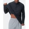 imageTHE GYM PEOPLE Mens HalfZip Long Sleeve Golf Shirts Soft Lightweight Warm Workout Pullover Sweatshirts with Thumb HoleDark Grey Heather