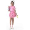 imageTHE GYM PEOPLE Pleated Tennis Skirt for Girls with Pockets Ruffle Athletic Golf Skorts Builtin ShortsColorful Pink