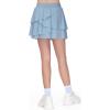 imageTHE GYM PEOPLE Pleated Tennis Skirt for Girls with Pockets Ruffle Athletic Golf Skorts Builtin ShortsIce Blue