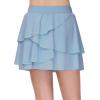 imageTHE GYM PEOPLE Pleated Tennis Skirt for Girls with Pockets Ruffle Athletic Golf Skorts Builtin ShortsIce Blue