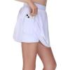 imageTHE GYM PEOPLE Pleated Tennis Skirt for Girls with Pockets Ruffle Athletic Golf Skorts Builtin ShortsWhite
