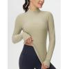 imageTHE GYM PEOPLE Womens Half Zip Golf Workout Shirts Long Sleeve Soft Warm Yoga Athletic Pullover Sweatshirts with Thumb HoleApricot Heather