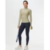 imageTHE GYM PEOPLE Womens Half Zip Golf Workout Shirts Long Sleeve Soft Warm Yoga Athletic Pullover Sweatshirts with Thumb HoleApricot Heather