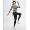 imageTHE GYM PEOPLE Womens Half Zip Golf Workout Shirts Long Sleeve Soft Warm Yoga Athletic Pullover Sweatshirts with Thumb HoleGrey Green Heather