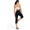 imageTHE GYM PEOPLE Womens High Waisted Stretchy Capri Jeggings Pants Tummy Control Pull on Skinny Jean Leggings with PocketsBlack