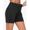 imageTHE GYM PEOPLE Womens High Waisted Stretchy Jean Shorts Summer Skinny Denim Shorts with PocketsBlack