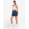 imageTHE GYM PEOPLE Womens High Waisted Stretchy Jean Shorts Summer Skinny Denim Shorts with PocketsDark Blue