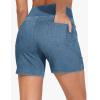 imageTHE GYM PEOPLE Womens High Waisted Stretchy Jean Shorts Summer Skinny Denim Shorts with PocketsDenim Blue
