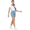 imageTHE GYM PEOPLE Womens High Waisted Stretchy Jean Shorts Summer Skinny Denim Shorts with PocketsLight Blue