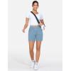 imageTHE GYM PEOPLE Womens High Waisted Stretchy Jean Shorts Summer Skinny Denim Shorts with PocketsLight Blue