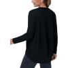 imageTHE GYM PEOPLE Womens Long Sleeve Workout Shirts Loose Fit VNeck Running TShirts TopsBlack