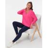 imageTHE GYM PEOPLE Womens Long Sleeve Workout Shirts Loose Fit VNeck Running TShirts TopsBright Pink