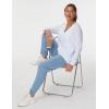 imageTHE GYM PEOPLE Womens Long Sleeve Workout Shirts Loose Fit VNeck Running TShirts TopsWhite