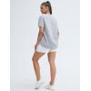 imageTHE GYM PEOPLE Womens Loose Fit Workout TShirts V Neck Short Sleeve Running Yoga Lounge Tee TopsHeather Grey